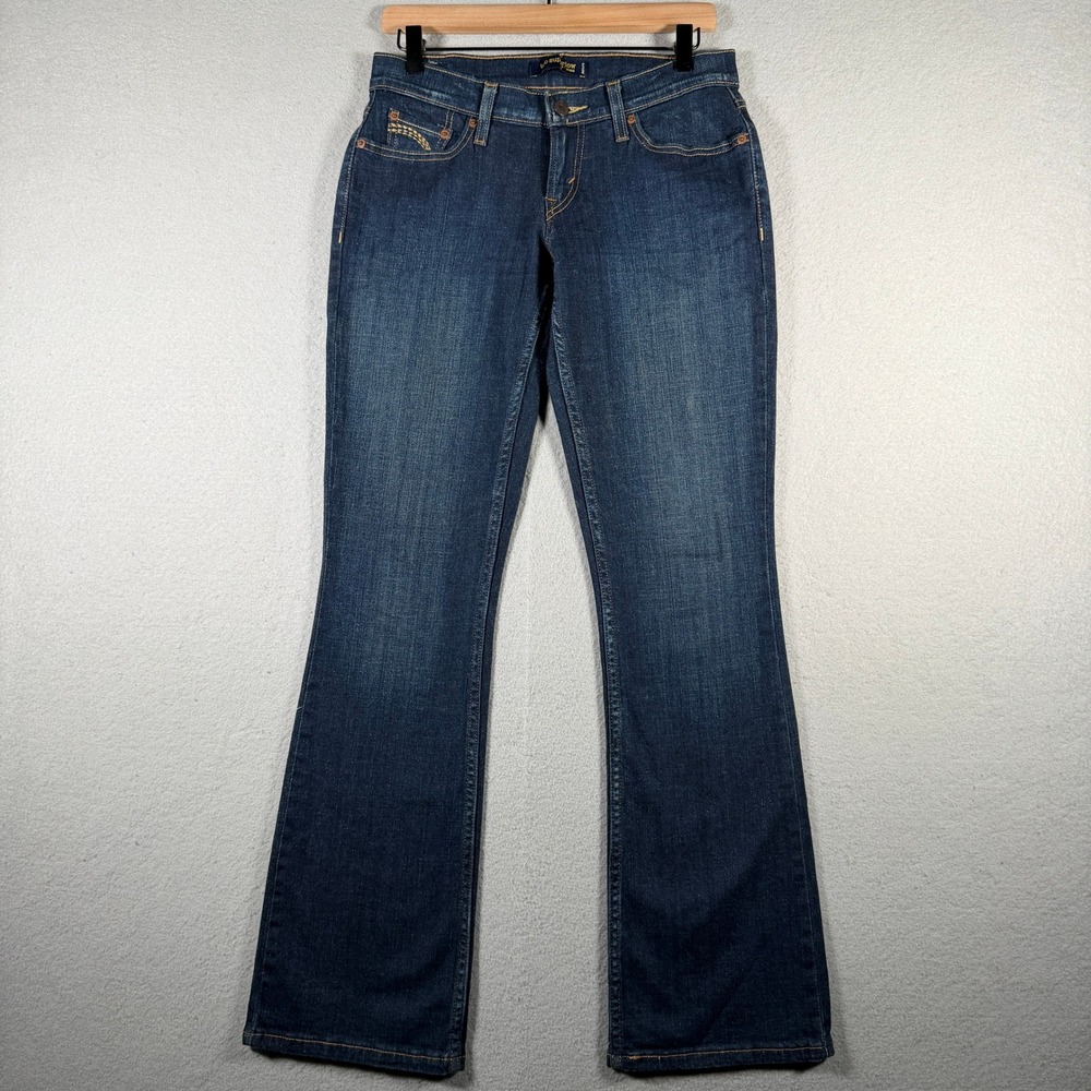 Levis 524 Superlow Bootcut Jeans Womens 5M Dark Wash Denim Low Rise 32x30